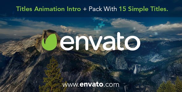 Titles Animation Intro and Pack With 15 Simple Titles
