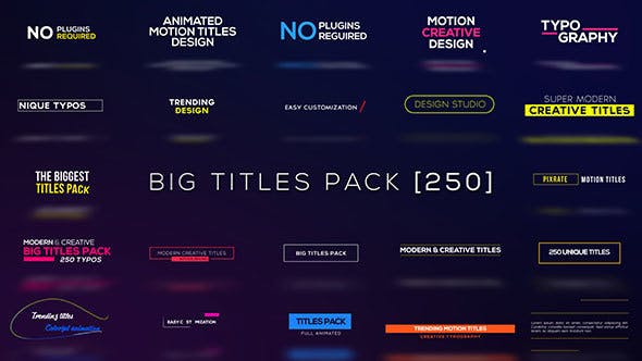 Big Titles Pack [250]