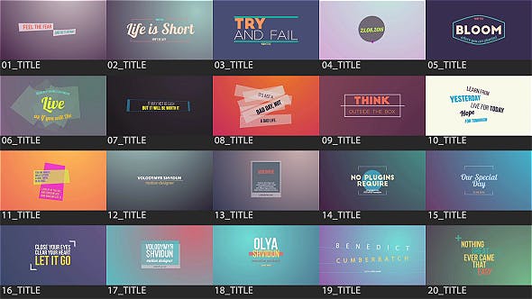 Motion Titles Pack