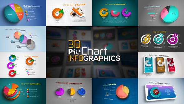 3D Pie Chart Infographics