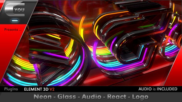 Neon Glass Audio React Logo