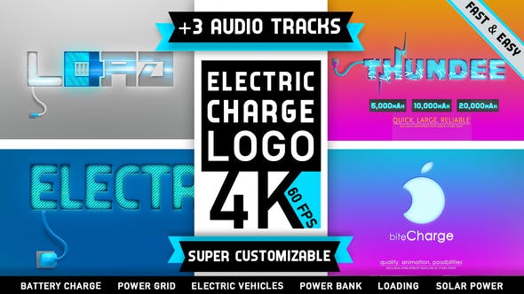 Electricity Battery Charge Load Logo