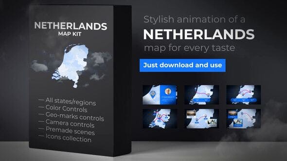 Netherlands Map Kit - Kingdom of the Netherlands Map