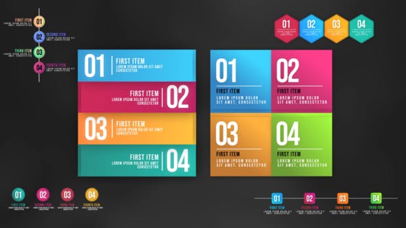 Infographic Animated Lists