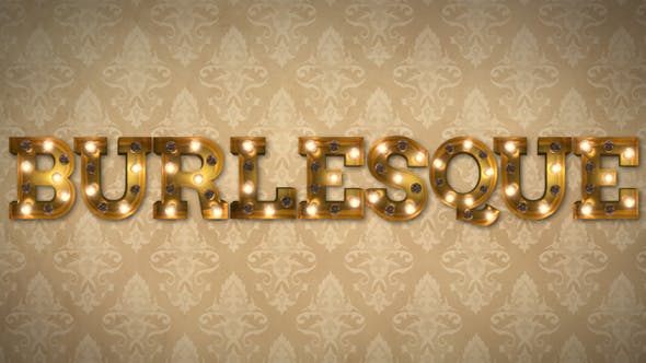 Burlesque Light Bulb Letters