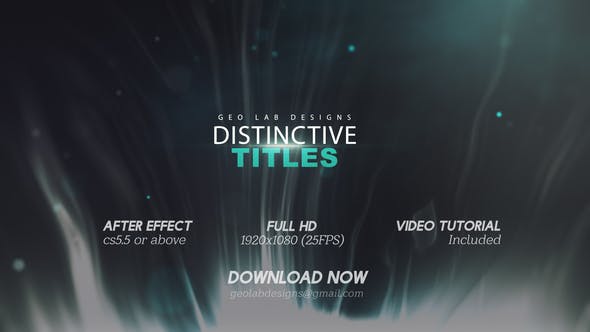 Distinctive Titles l Particles Lights Titles l Lines Waves Titles