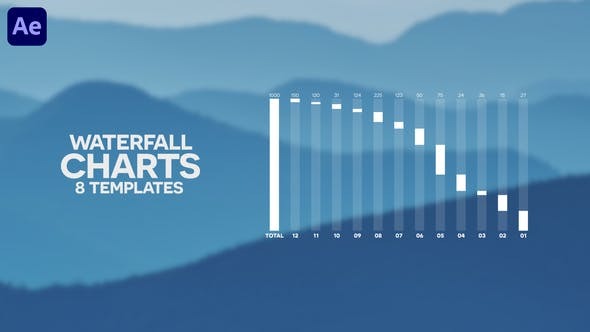 Download 8 Waterfall Charts | Infographics Pack – Videohive