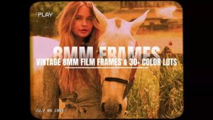 Vintage 8MM Film Frames & 30+ Color LUTs