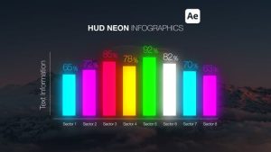 HUD Neon Infographics