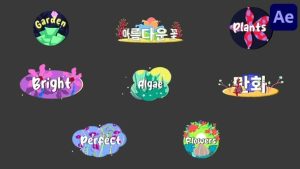 Cartoon Plants Titles for After Effects