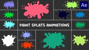 Paint Splats Animations for After Effects