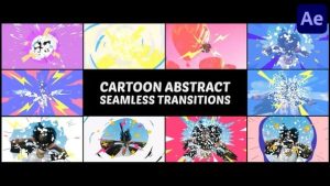 Cartoon Abstract Seamless Transitions for After Effects