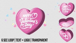 3D Valentine Pop Logo Loop