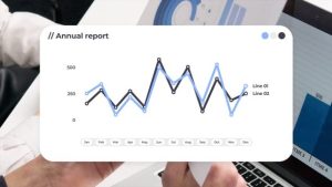 Line Graph Chart Infographics