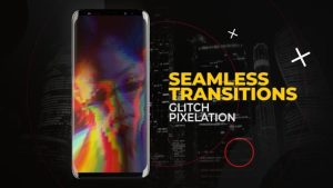 Vertical Glitch Pixelation Transitions | After Effects