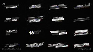 Dynamic Titles Glitch Version /Ae