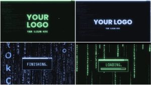 Glitch Tech Logo Reveal