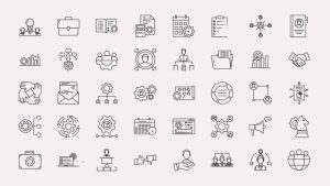 Management Line Icons