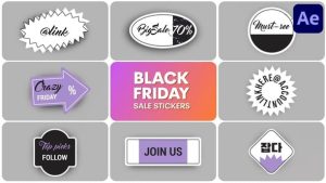 Black Friday Sale Stickers | After Effects