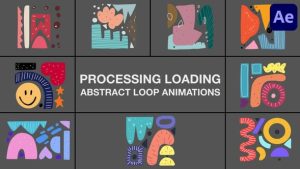 Processing Loading Abstract Loop Animations for After Effects
