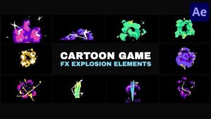 Cartoon Game FX Explosion Elements | After Effects