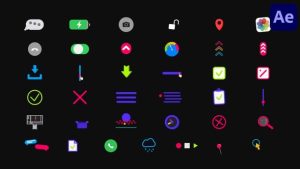 Mobile App Interface Icons for After Effects