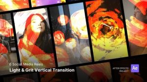 Social Media Reels – Light & Grit Vertical Transition After Effects Template