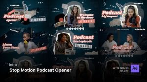 Intro/Opening – Stop Motion Podcast Opener After Effects Project Files