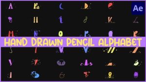 Hand Drawn Pencil Alphabet for After Effects
