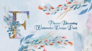 Flower Blooming Watercolor Design Pack