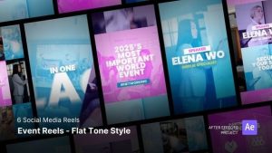 Social Media Reels – Event Reels Flat Tone Style After Effects Template