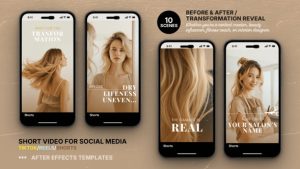 Before & After – Transformation Reveal Short Video Template