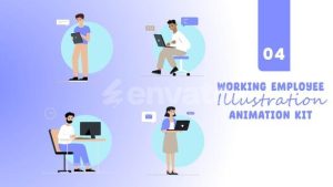 Dynamic Employee Working Animation for Professional Projects